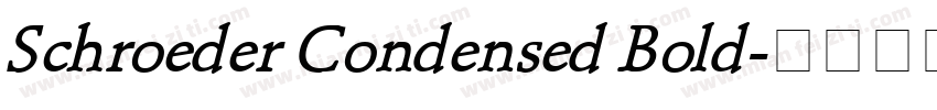 Schroeder Condensed Bold字体转换